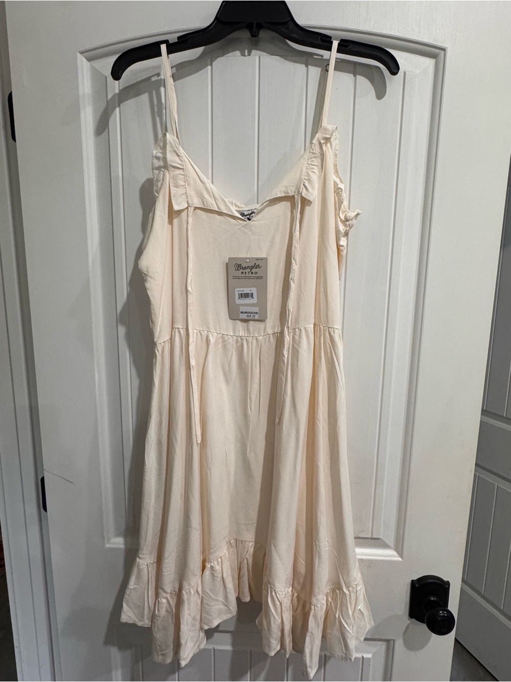 Wrangler dress  Cream Ruffle Slip Dress